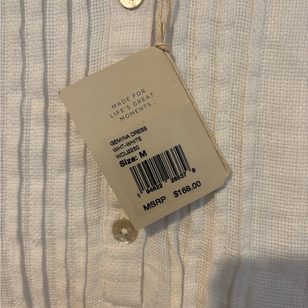 Faherty Crisp White Mini Dress - Picture 8 of 8